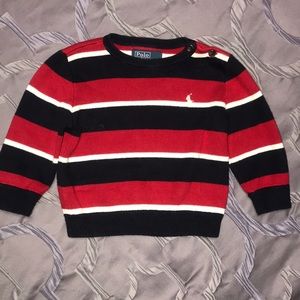 Polo Ralph Lauren Baby Pullover Sweater Red Blue